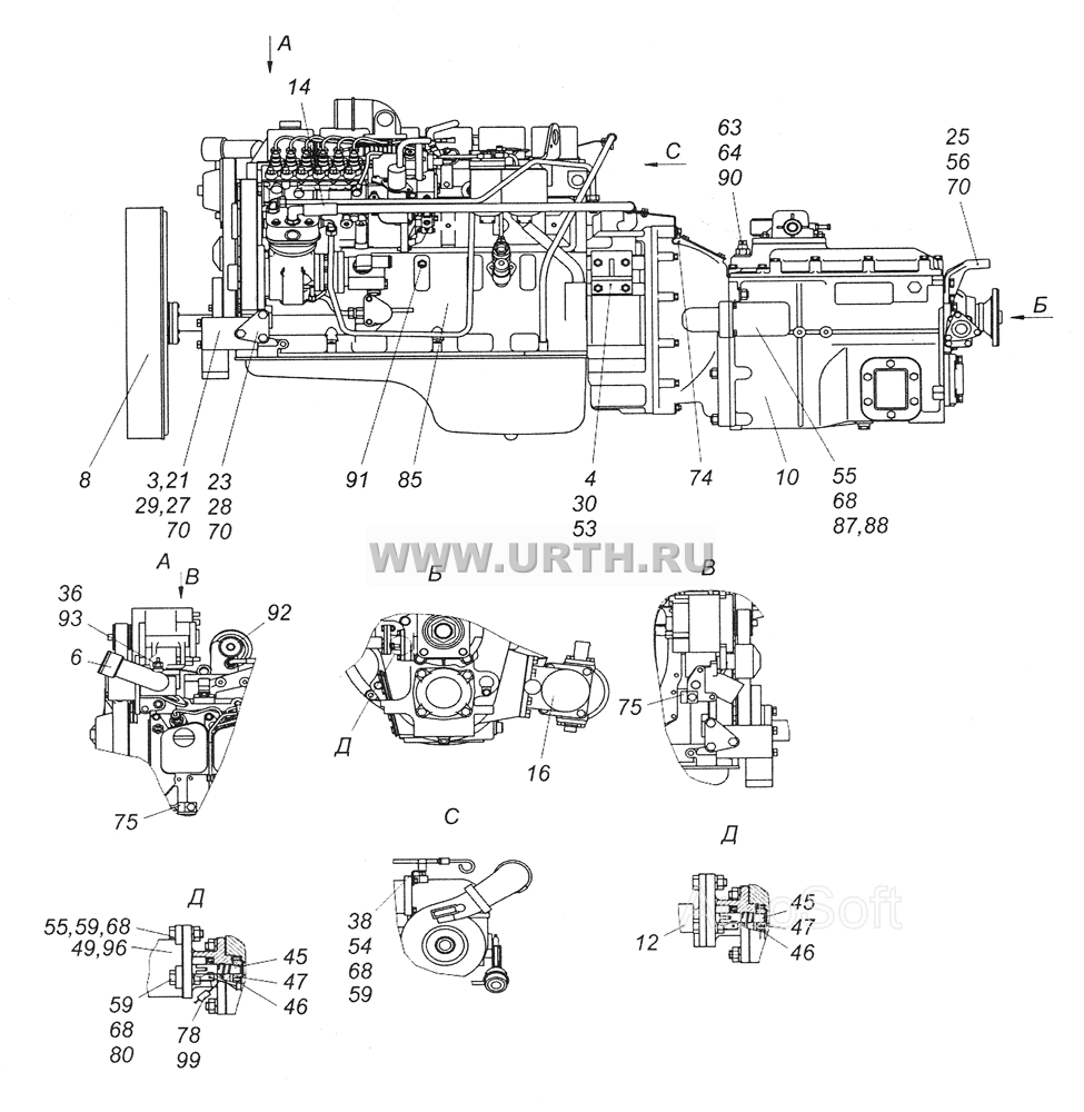 4308-1000254 Агрегат силовой, укомплектованный для установки на автомобиль